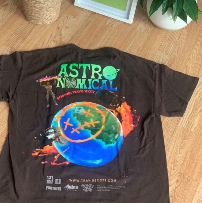 Travis Scott Travis Scott Fortnite Washed Brown Sicko Event T Shirt Grailed