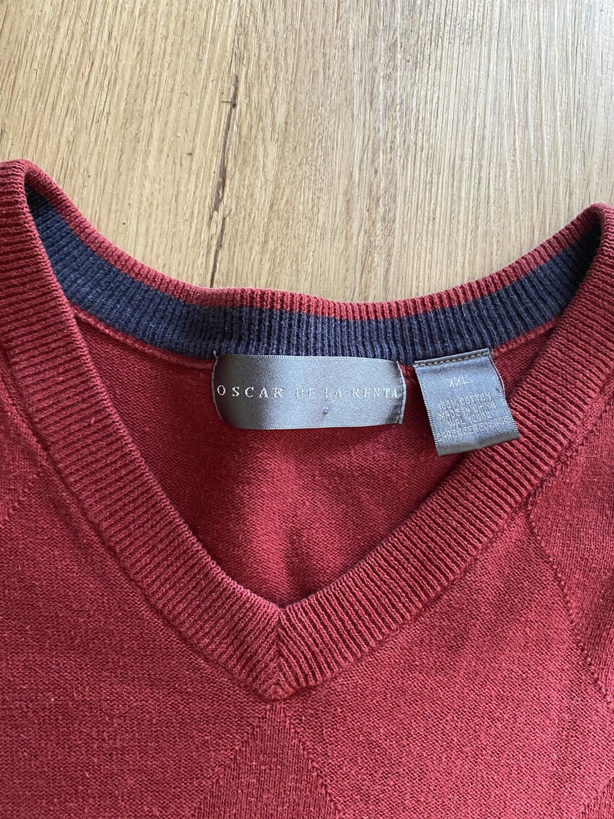 Oscar De La Renta × Vintage Vintage Oscar De La Renta Sweater Vest Size US XL / EU 56 / 4 - 4 Thumbnail