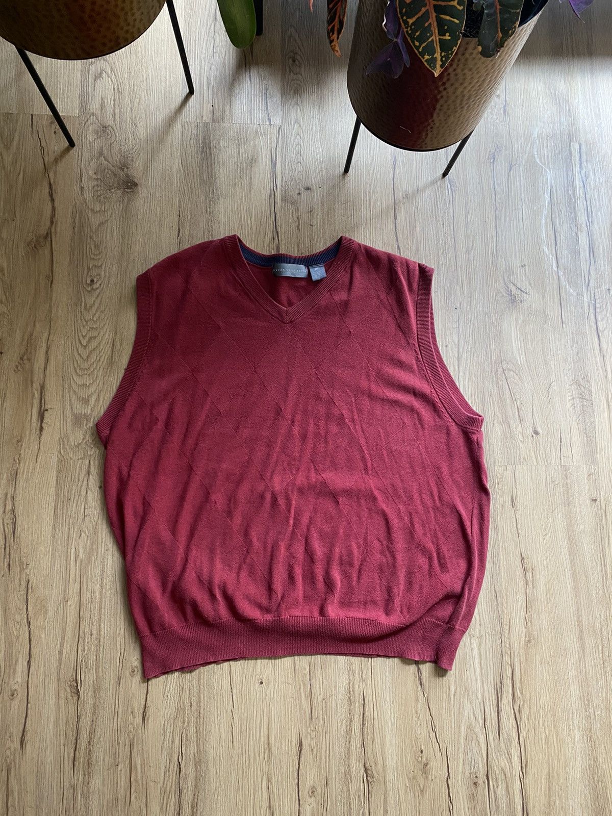 Oscar De La Renta × Vintage Vintage Oscar De La Renta Sweater Vest Size US XL / EU 56 / 4 - 1 Thumbnail
