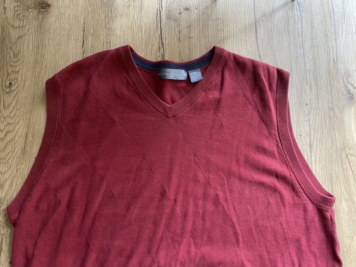 Oscar De La Renta × Vintage Vintage Oscar De La Renta Sweater Vest Size US XL / EU 56 / 4 - 2 Thumbnail