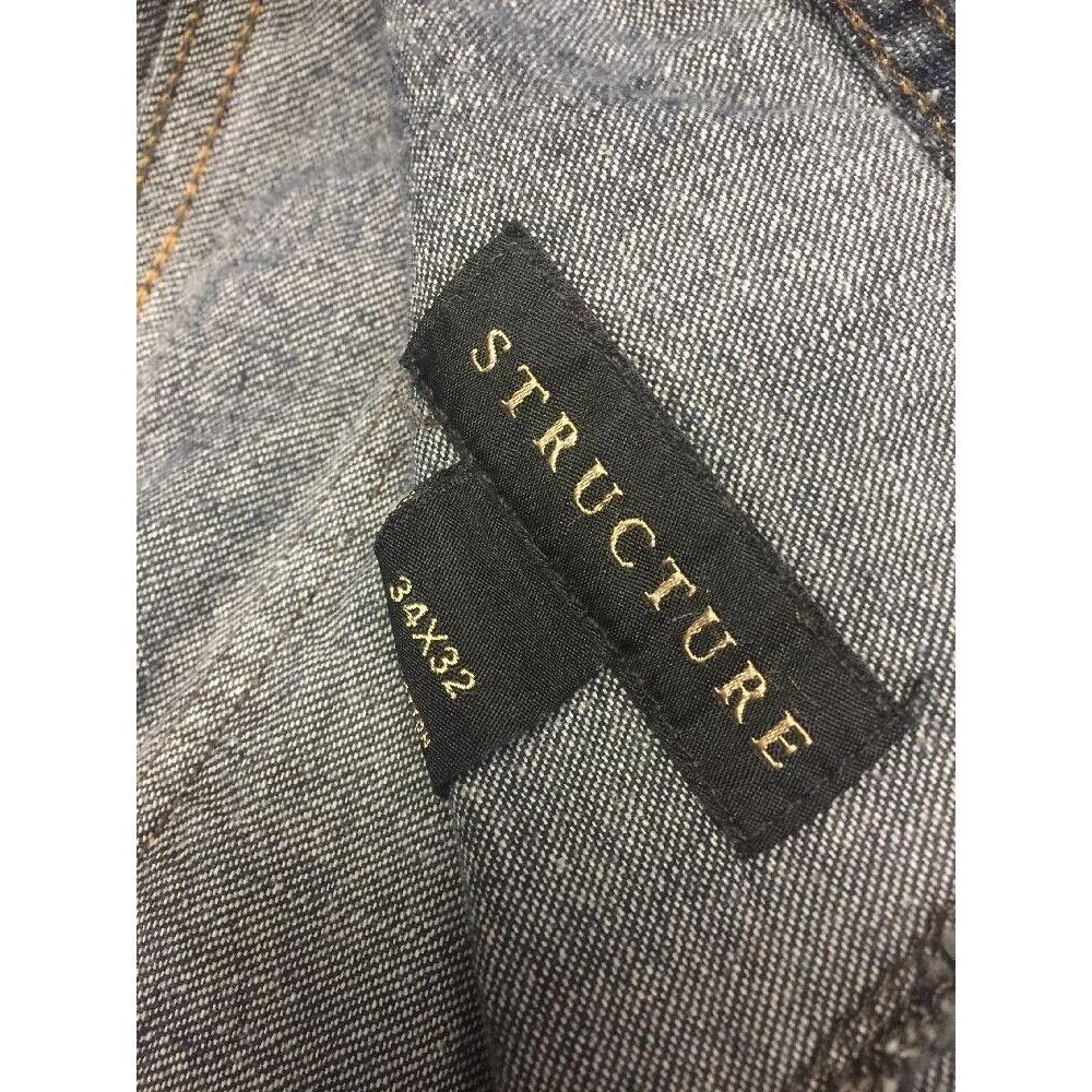Structure Structure Relaxed Straight Leg Medium Wash Jeans Size US 34 / EU 50 - 5 Thumbnail