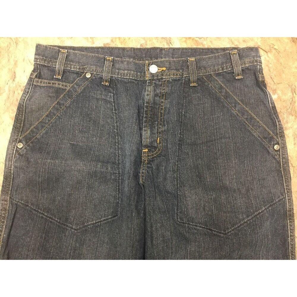 Structure Structure Relaxed Straight Leg Medium Wash Jeans Size US 34 / EU 50 - 2 Thumbnail