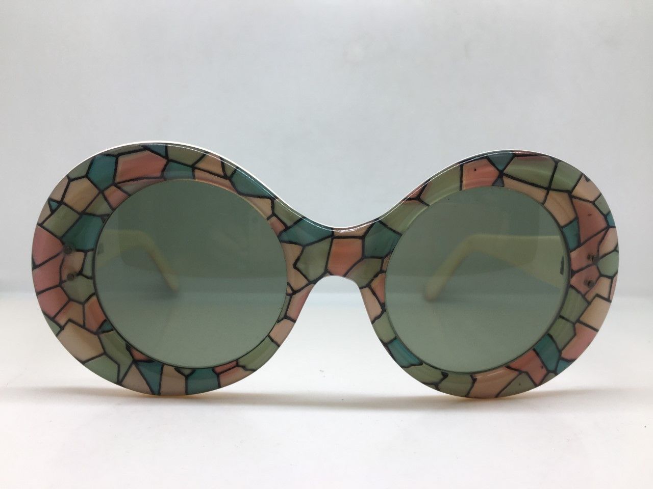 Vintage '68 MOD OP ART GEO by LUMAR U.S.A. COUTURE SUNGLASSES Size ONE SIZE - 2 Thumbnail