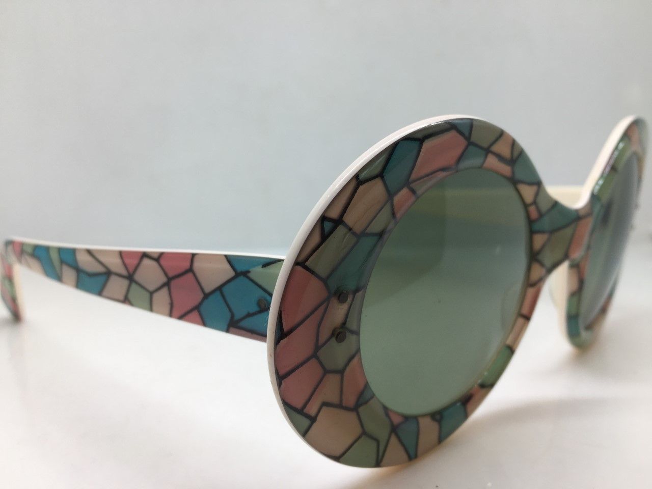 Vintage '68 MOD OP ART GEO by LUMAR U.S.A. COUTURE SUNGLASSES Size ONE SIZE - 4 Thumbnail