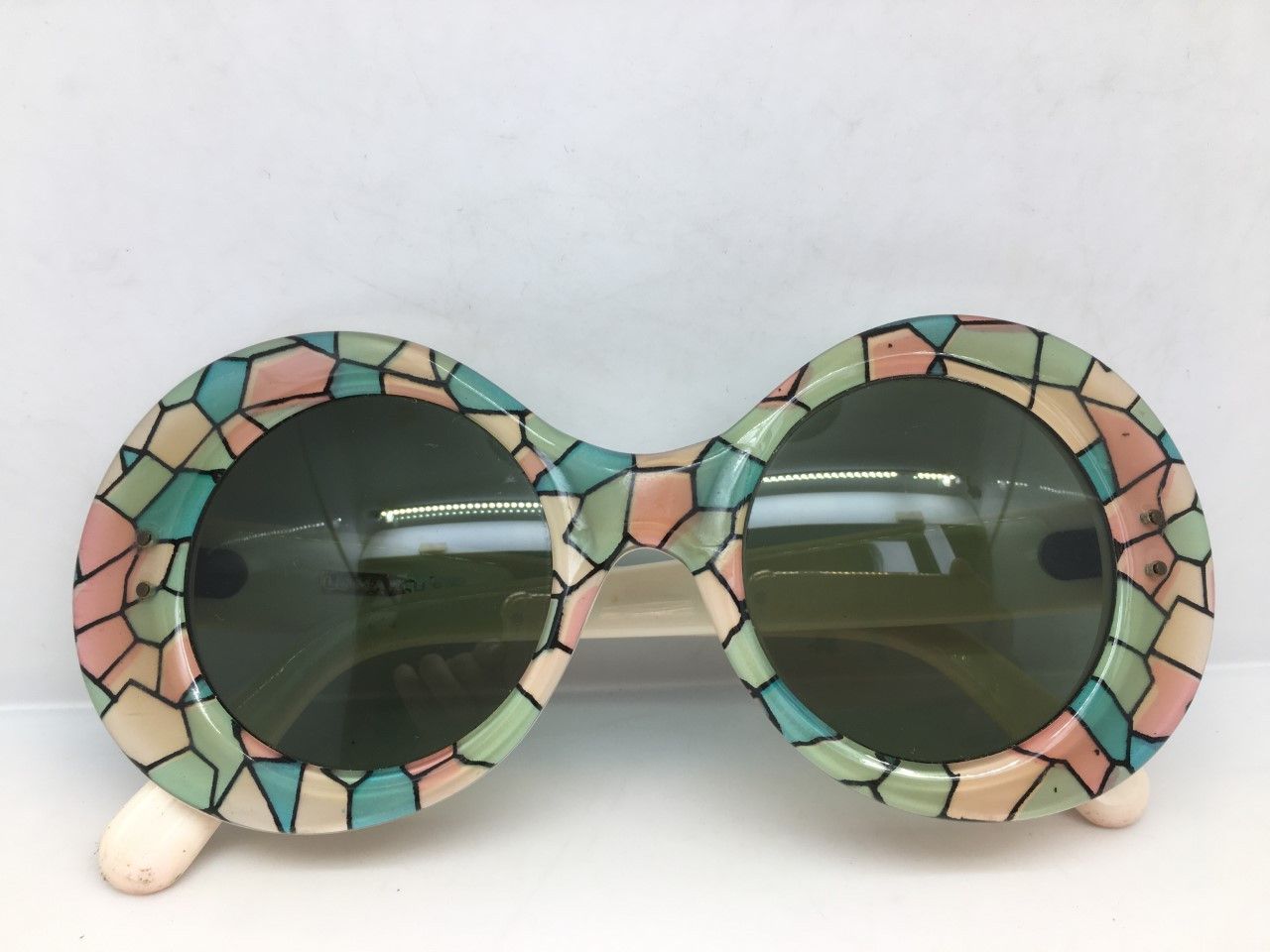 Vintage '68 MOD OP ART GEO by LUMAR U.S.A. COUTURE SUNGLASSES Size ONE SIZE - 6 Thumbnail