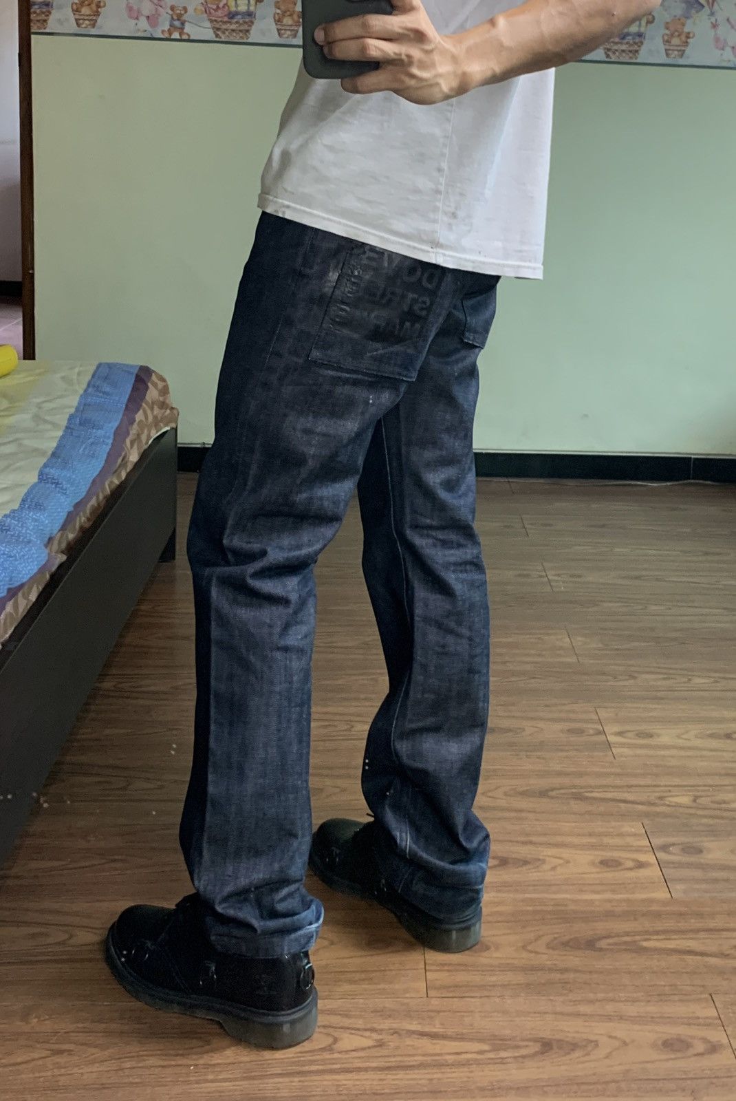Upside Down Pocket Denim Jeans