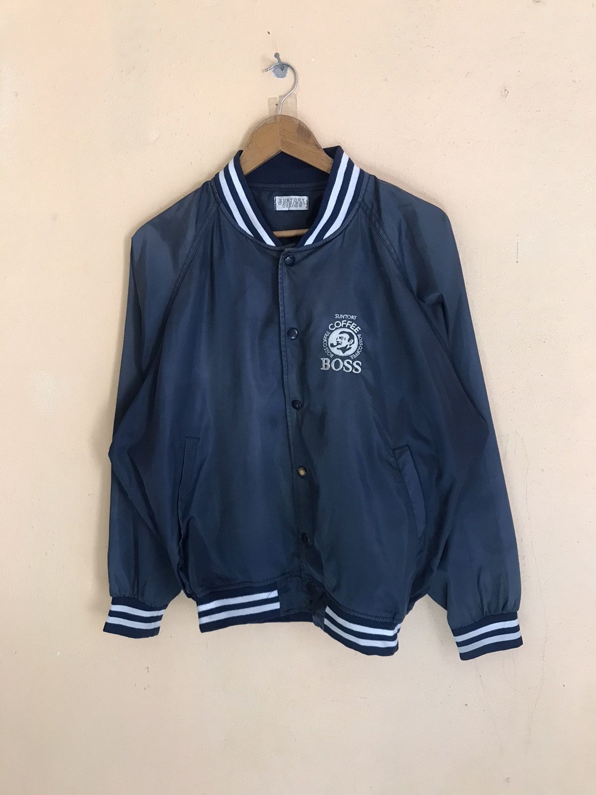 Vintage SUNTORY COFFEE BOSS VARSITY JACKET Size US M / EU 48-50 / 2 - 2 Thumbnail