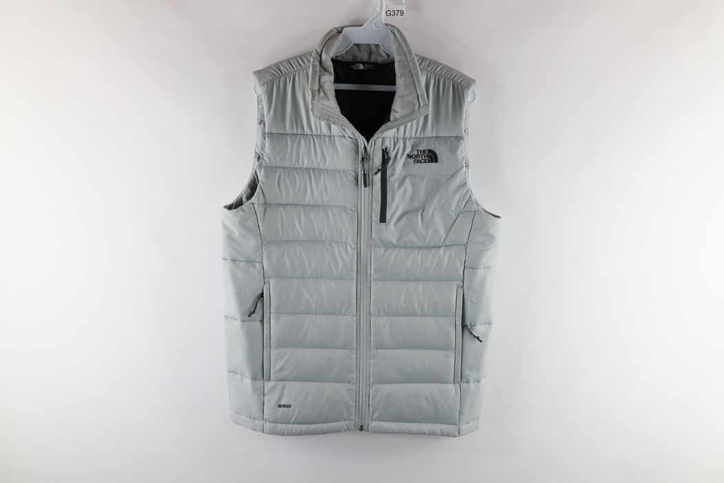 Vintage The North Face Out 550 Down Fill Puffer Vest Jacket Gray Grailed