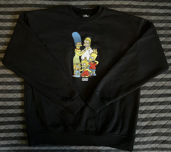 Kith Kith x The Simpsons Portrait Crewneck Black | Grailed