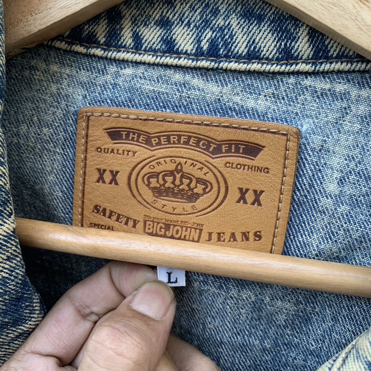 Big John × Vintage STEALS💥Vintage 90’s BIG JOHN Denim Acid Wash Trucker Jacket Size US L / EU 52-54 / 3 - 5 Thumbnail