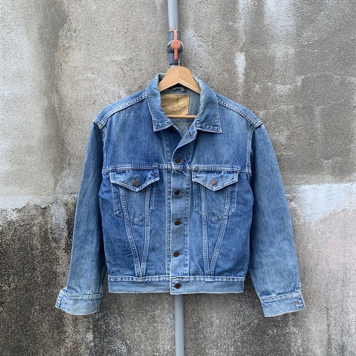 DISTRESSED! Denim Trucker Jacket Made In U.S.A