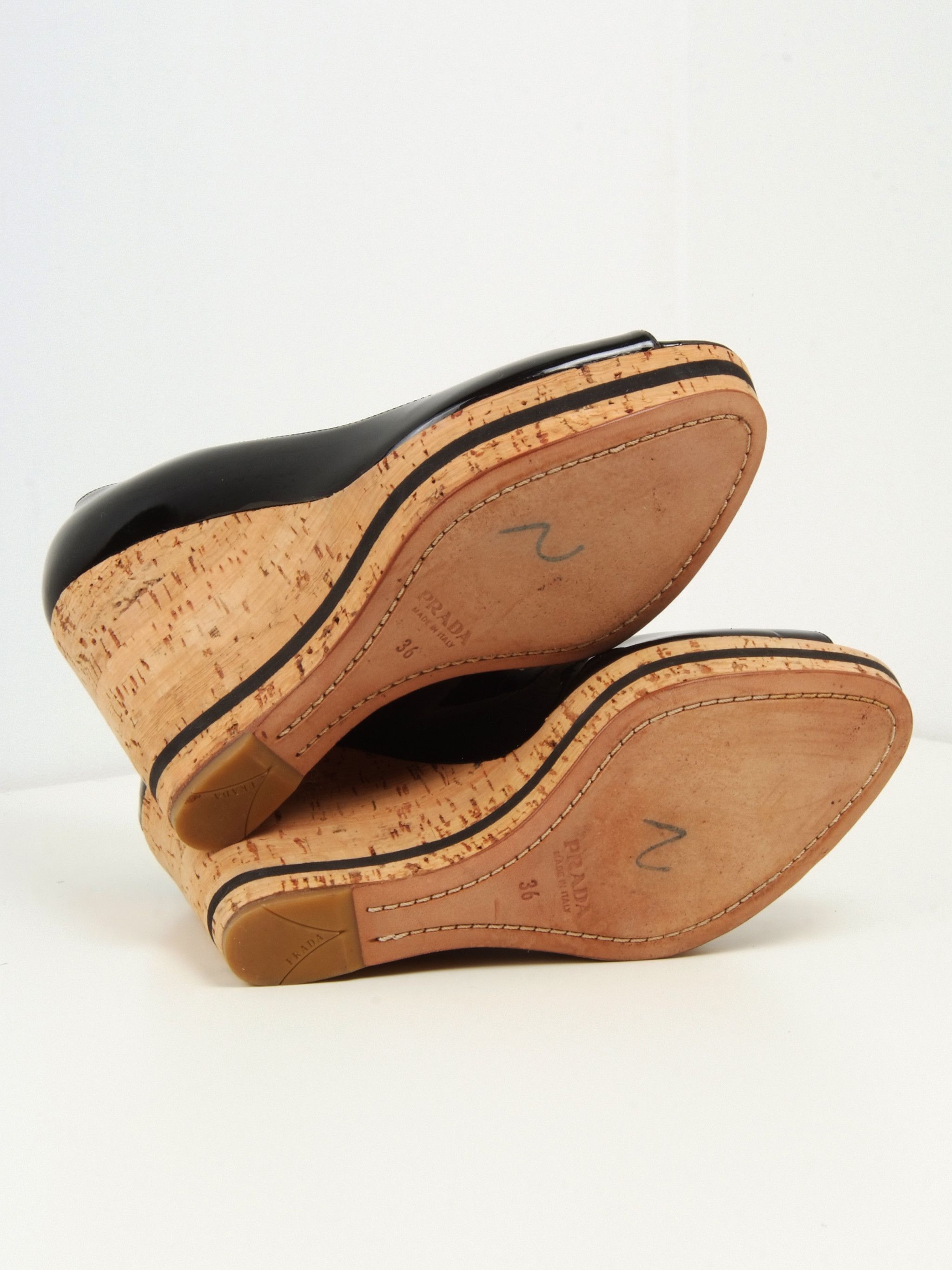 Prada Prada pump platform cork black shoes Size US 6 / IT 36 - 7 Thumbnail