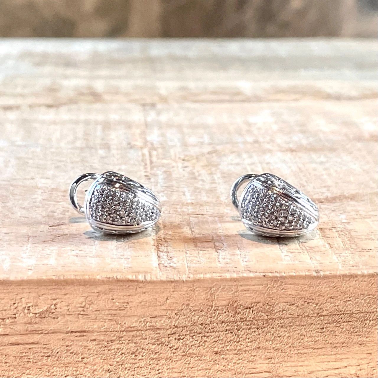 John Hardy John Hardy Silver Classic Chain Shrimp Diamond Earrings Size ONE SIZE - 3 Thumbnail