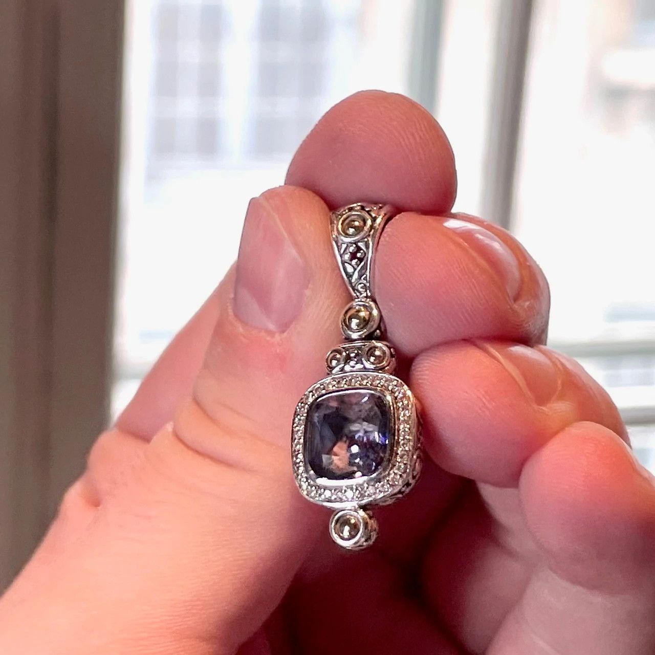 John Hardy John Hardy Silver Batu Sari Topaz Diamond Pendant Necklace Size ONE SIZE - 8 Thumbnail
