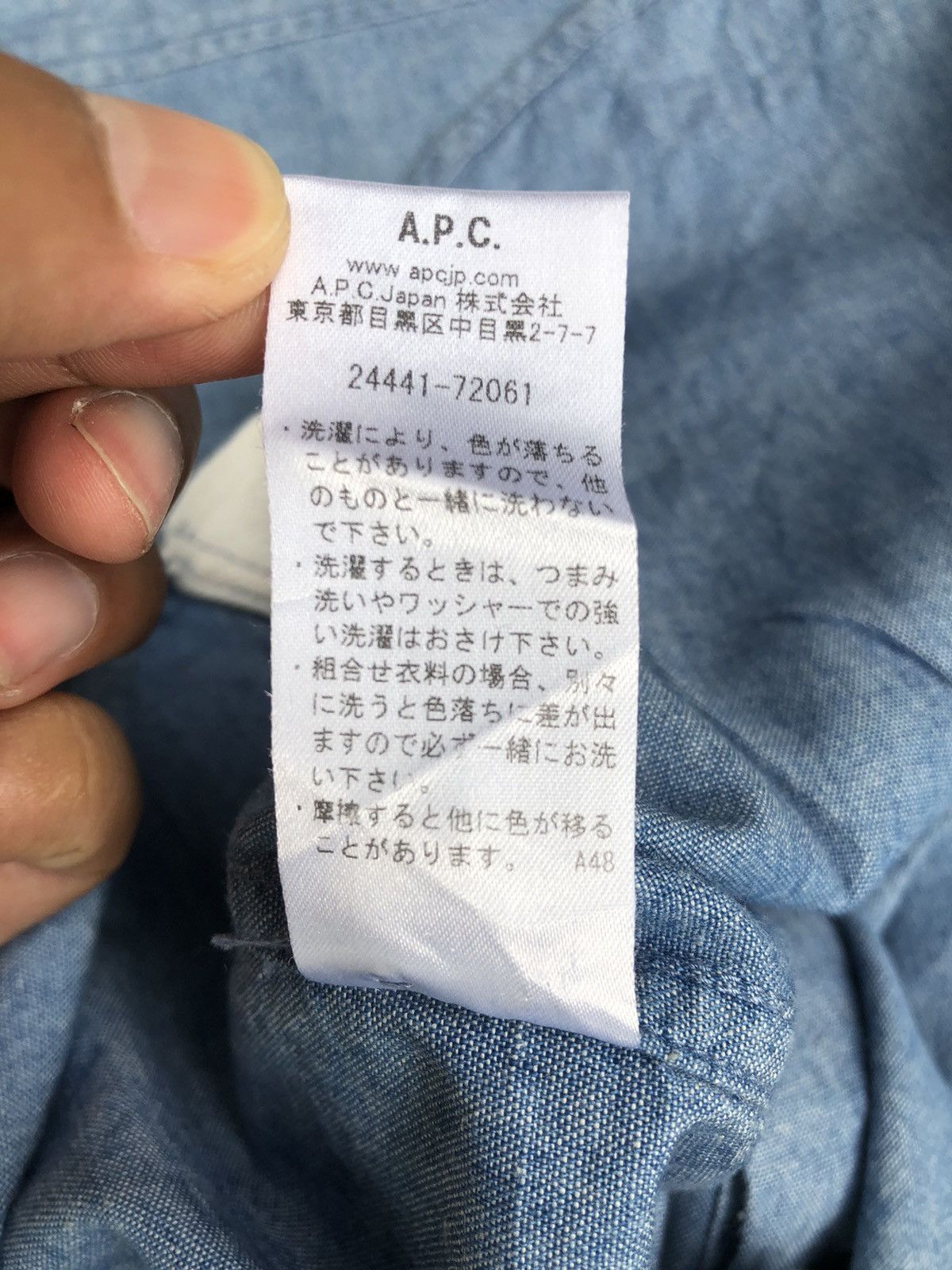 A.P.C. Vintage A.P.C Long Sleeve Shirt Size US S / EU 44-46 / 1 - 10 Thumbnail