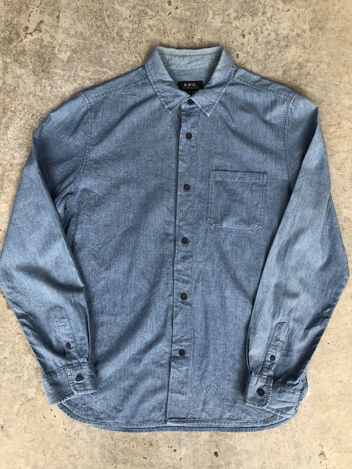 A.P.C. Vintage A.P.C Long Sleeve Shirt Size US S / EU 44-46 / 1 - 1 Thumbnail