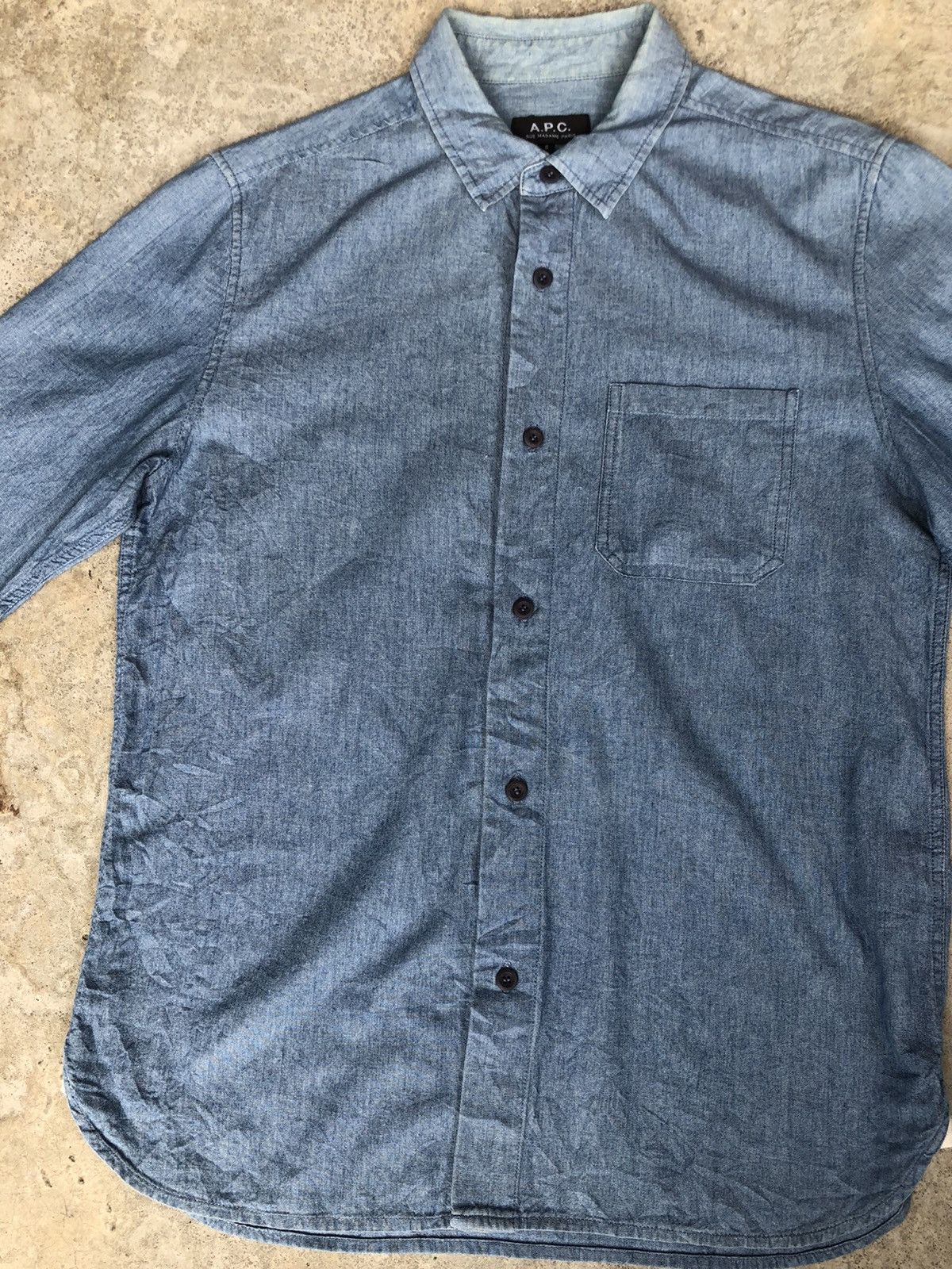 A.P.C. Vintage A.P.C Long Sleeve Shirt Size US S / EU 44-46 / 1 - 5 Thumbnail