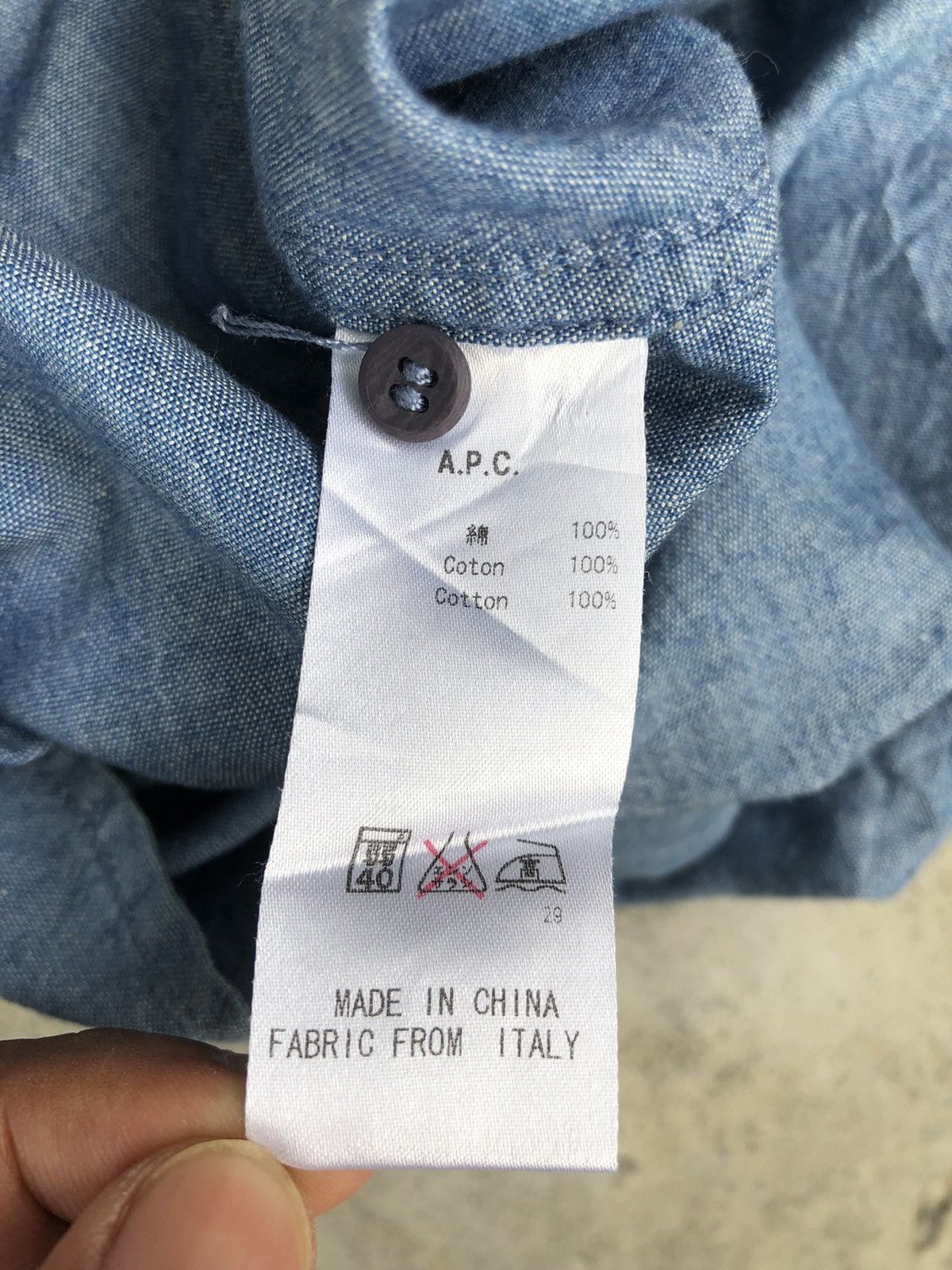 A.P.C. Vintage A.P.C Long Sleeve Shirt Size US S / EU 44-46 / 1 - 9 Thumbnail