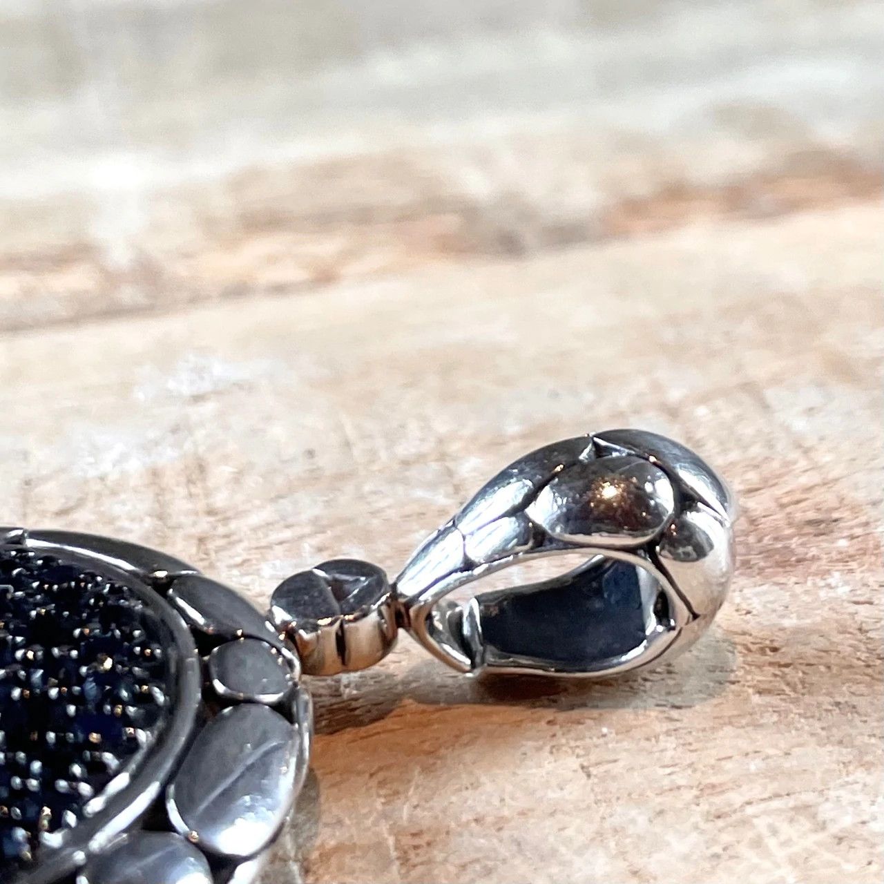 John Hardy John Hardy Silver Black Sapphire Kali Lava Enhancer Pendant Size ONE SIZE - 4 Thumbnail