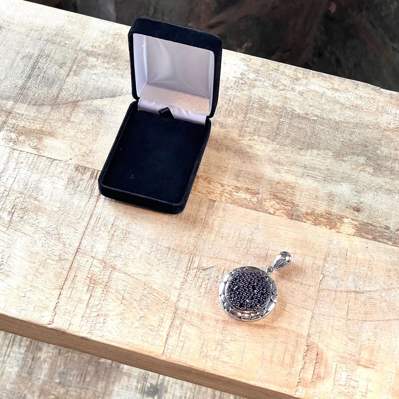 John Hardy John Hardy Silver Black Sapphire Kali Lava Enhancer Pendant Size ONE SIZE - 1 Thumbnail