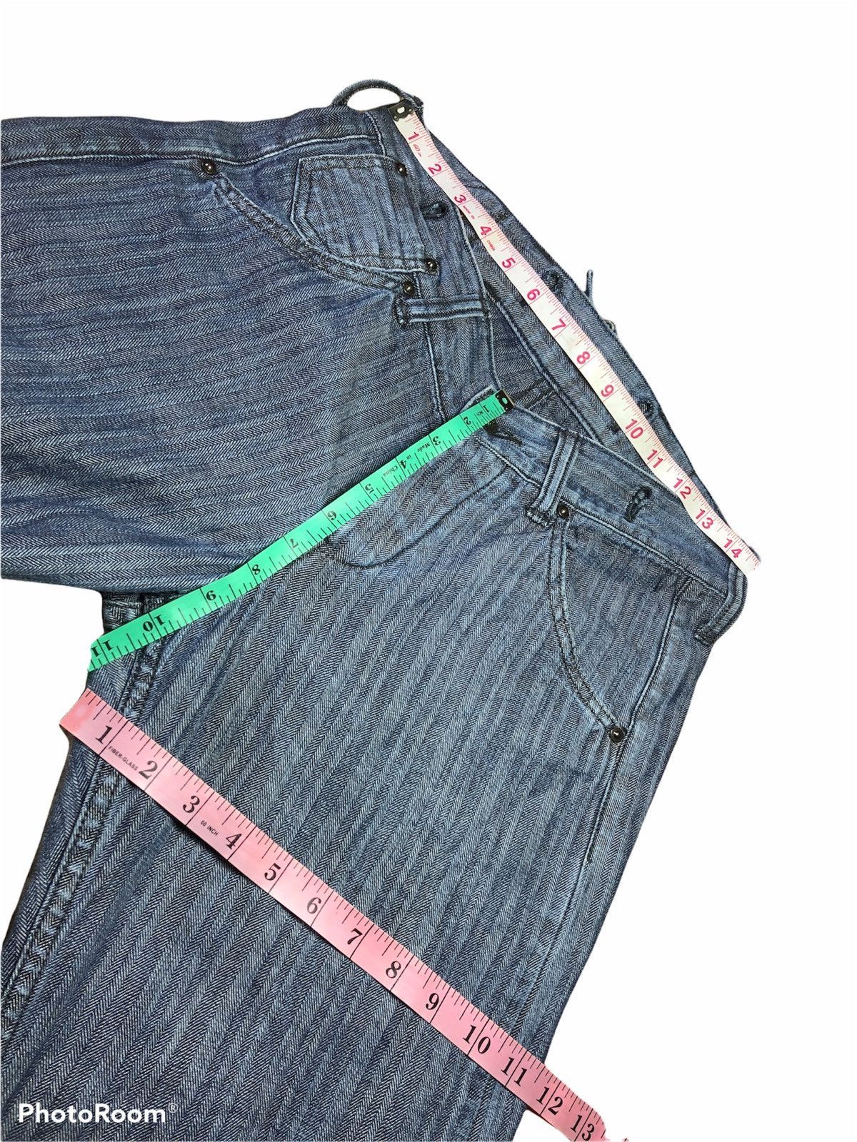 Johnbull JOHNBULL HERRINGBONE TWILL WITH SUSPENDERS DENIM Size US 30 / EU 46 - 7 Thumbnail