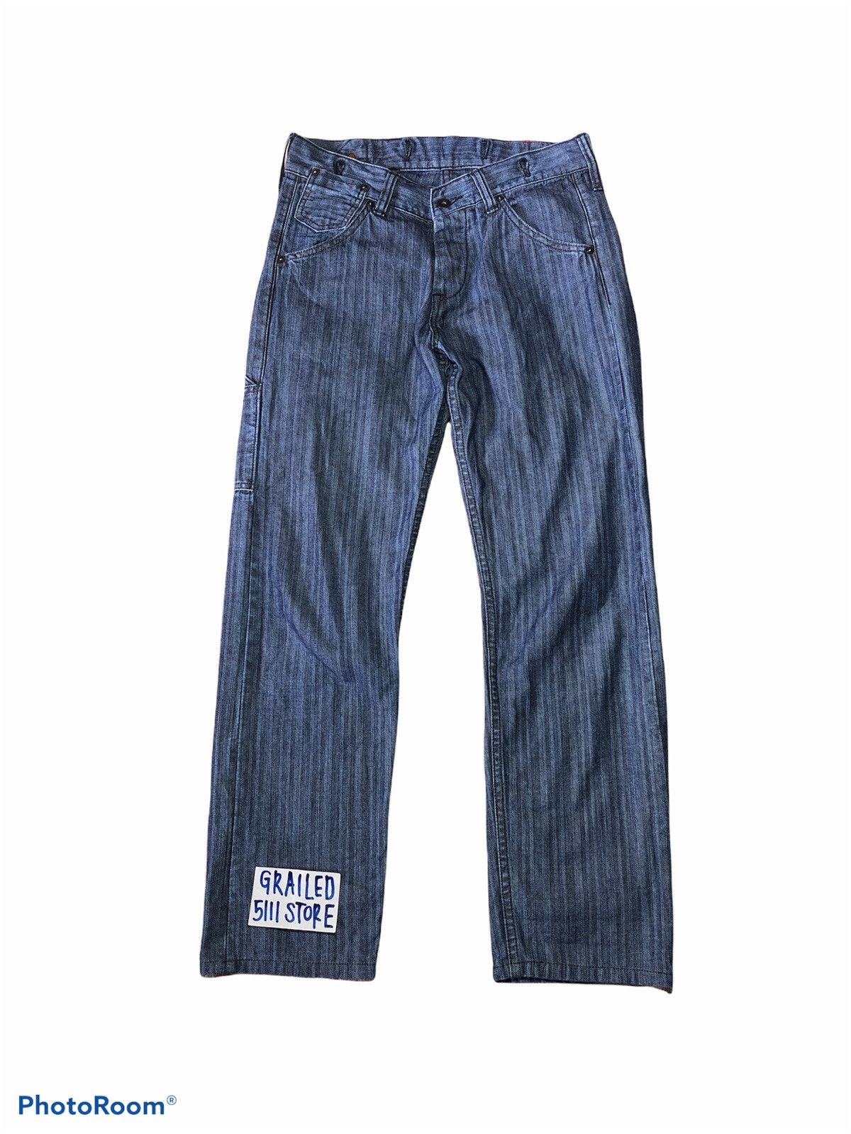 Johnbull JOHNBULL HERRINGBONE TWILL WITH SUSPENDERS DENIM Size US 30 / EU 46 - 1 Thumbnail