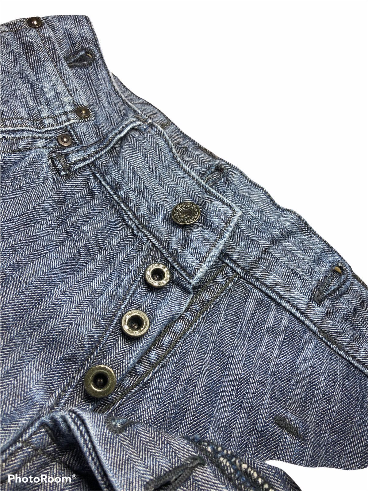 Johnbull JOHNBULL HERRINGBONE TWILL WITH SUSPENDERS DENIM Size US 30 / EU 46 - 4 Thumbnail