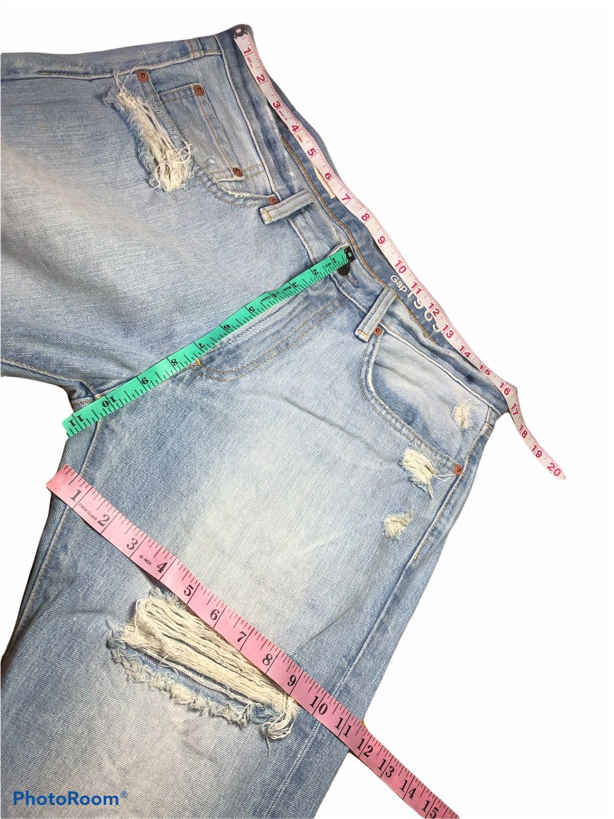 Gap 🔥GAP🔥Distressed Denim Slim Size US 33 - 8 Thumbnail