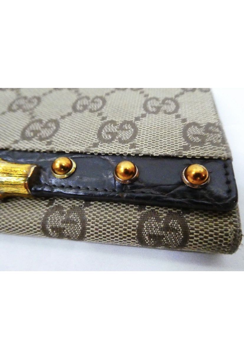Gucci GUCCI GG Monogram Bamboo Wallet Vintage Size ONE SIZE - 7 Thumbnail