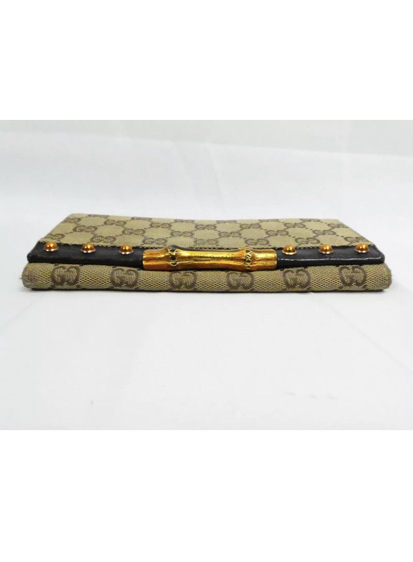 Gucci GUCCI GG Monogram Bamboo Wallet Vintage Size ONE SIZE - 3 Thumbnail