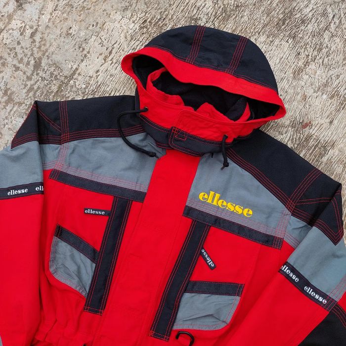 Vintage ELLESSE Vertical Dive Ski Jacket Size L Fits M 