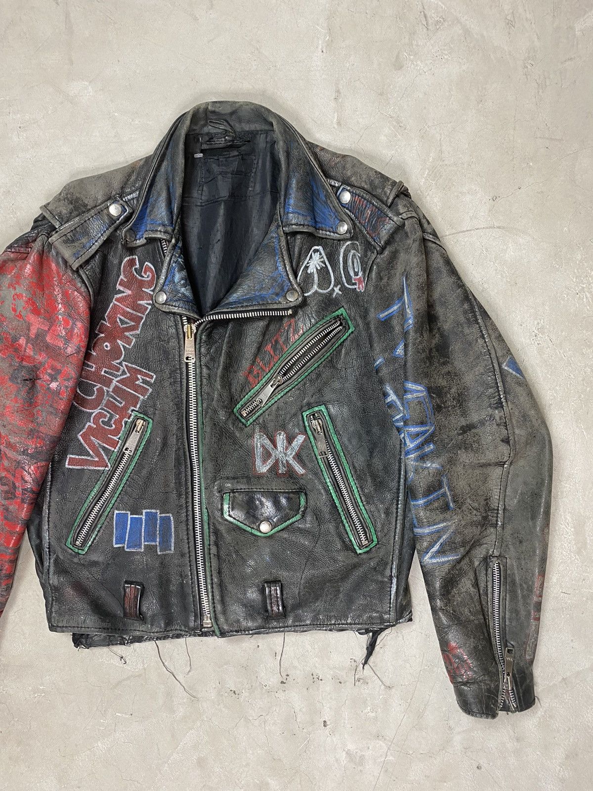 Vintage Vintage Crust Punk Leather Jacket | Grailed