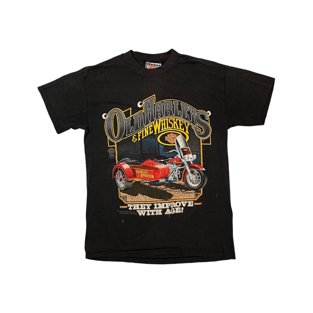 Harley Davidson 80s Harley Fine Whiskey Tee Size US L / EU 52-54 / 3 - 1 Thumbnail