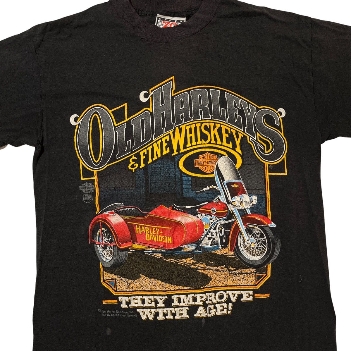 Harley Davidson 80s Harley Fine Whiskey Tee Size US L / EU 52-54 / 3 - 2 Thumbnail
