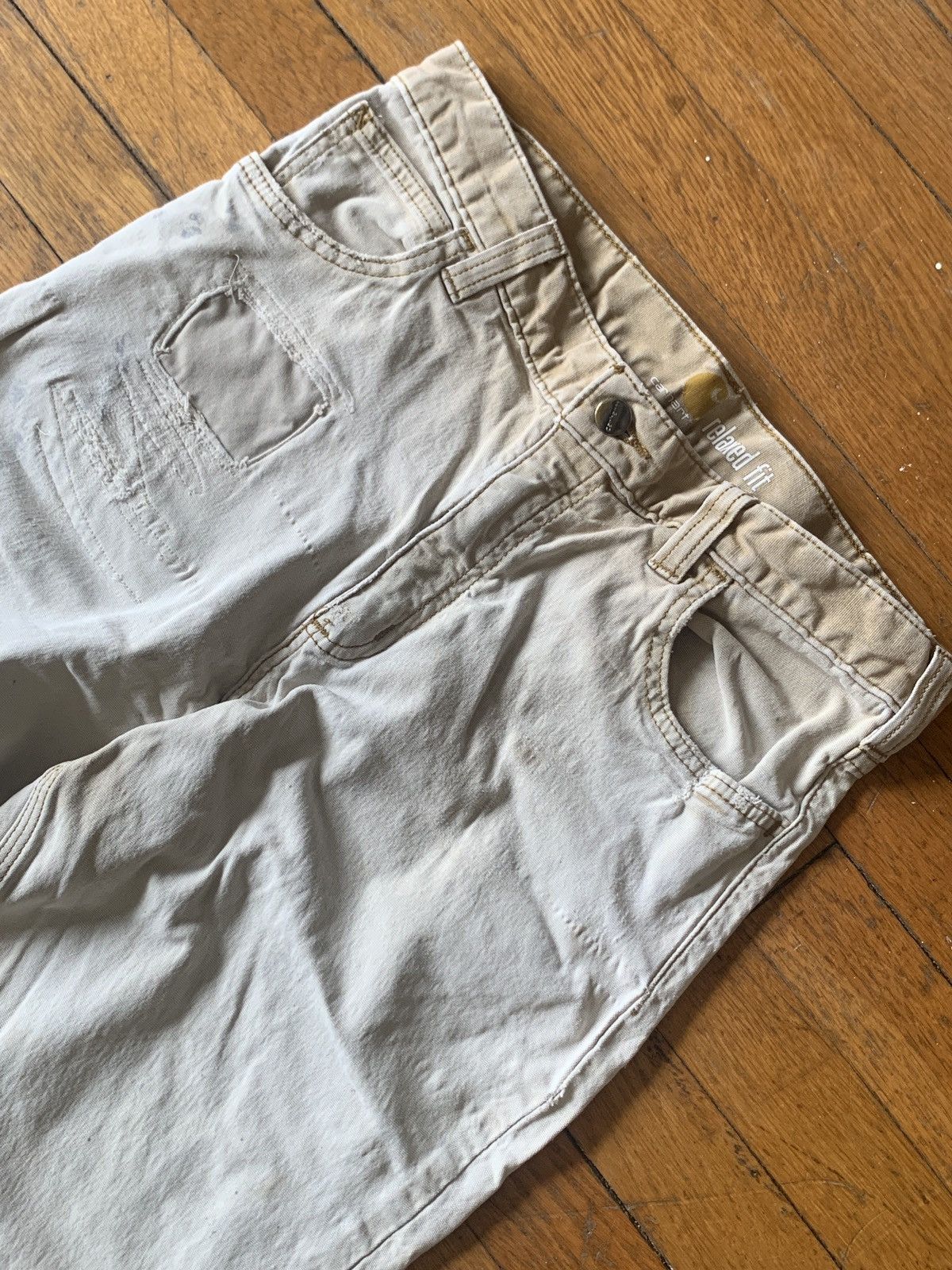 Carhartt Carhartt Worn and Repaired Duck Canvas Relaxed Fit Pants Size US 31 - 5 Thumbnail
