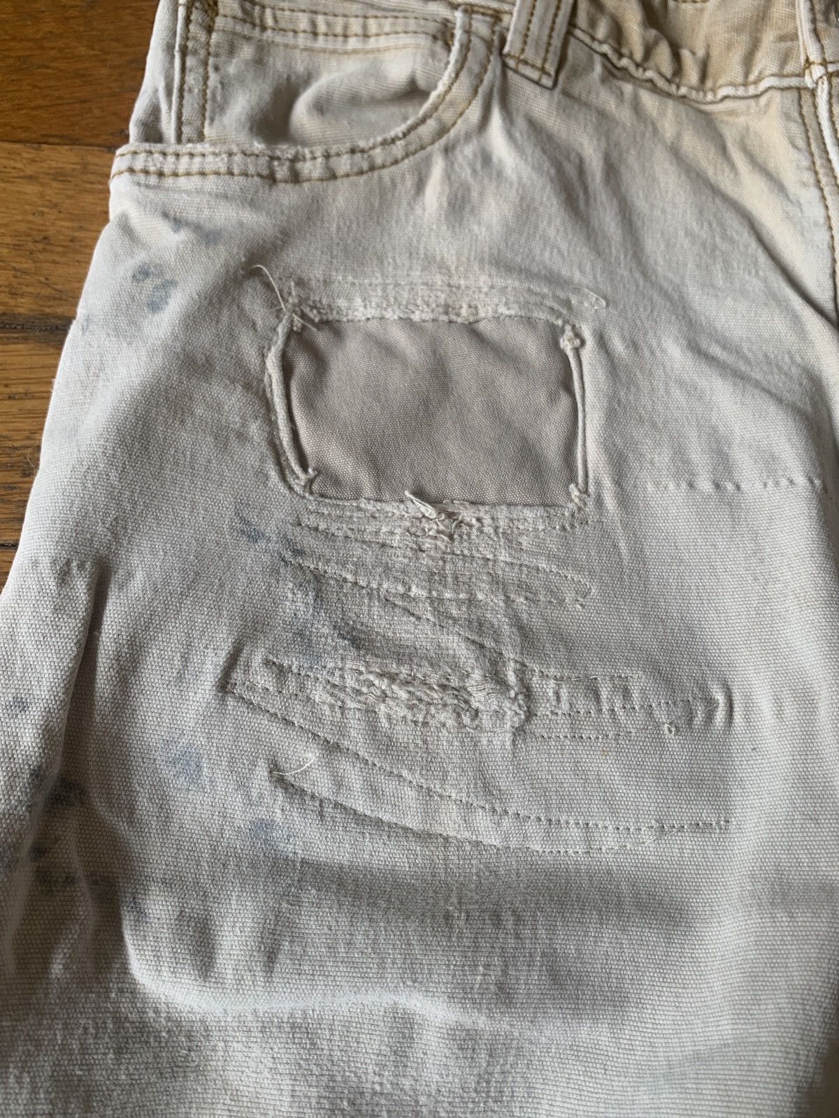 Carhartt Carhartt Worn and Repaired Duck Canvas Relaxed Fit Pants Size US 31 - 2 Thumbnail
