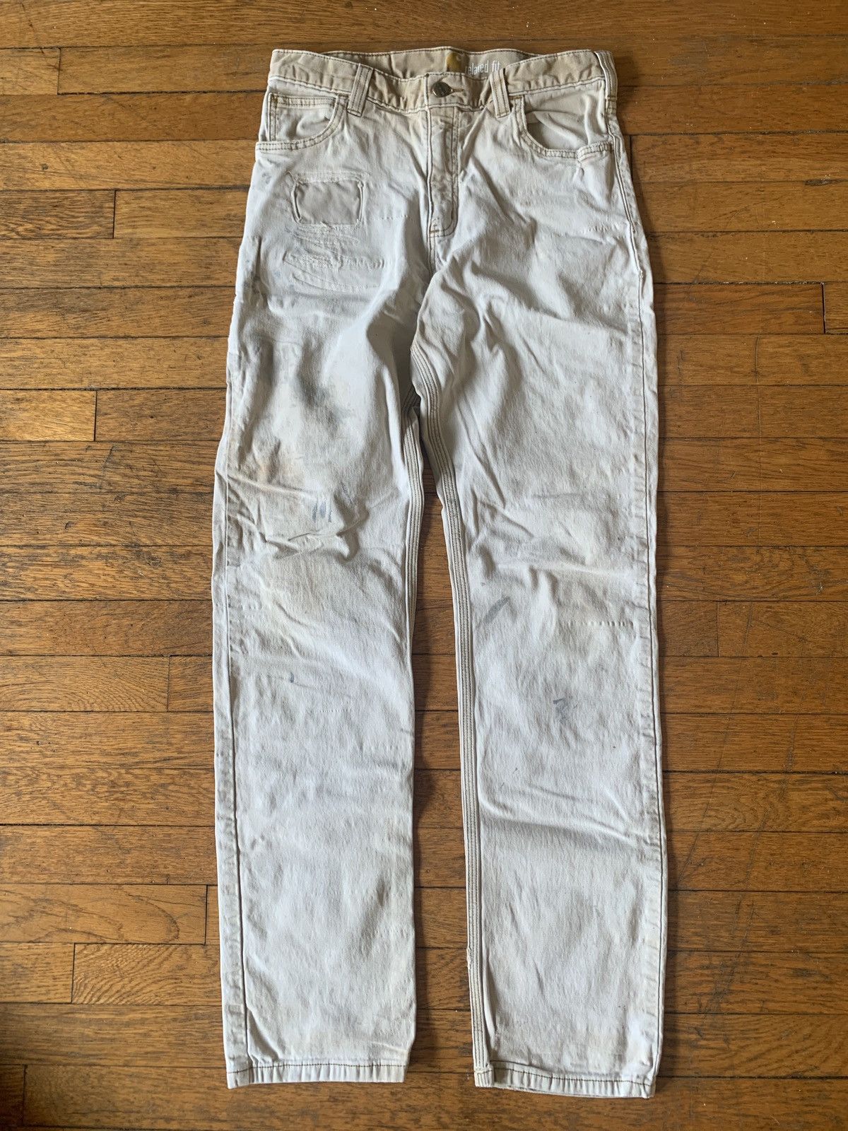 Carhartt Carhartt Worn and Repaired Duck Canvas Relaxed Fit Pants Size US 31 - 1 Thumbnail