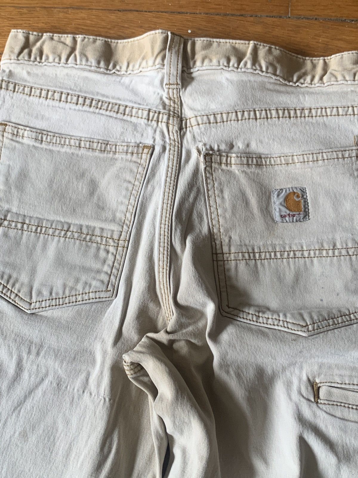 Carhartt Carhartt Worn and Repaired Duck Canvas Relaxed Fit Pants Size US 31 - 6 Thumbnail
