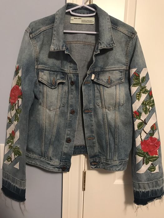 Off white rose hot sale denim jacket price