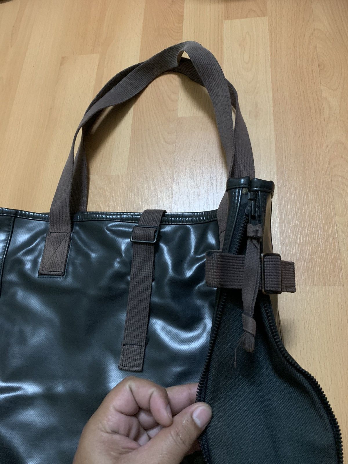 Head Porter 🇯🇵 Porter Vintage Luggage Label Green Tote Shoulder Bag Size ONE SIZE - 7 Thumbnail