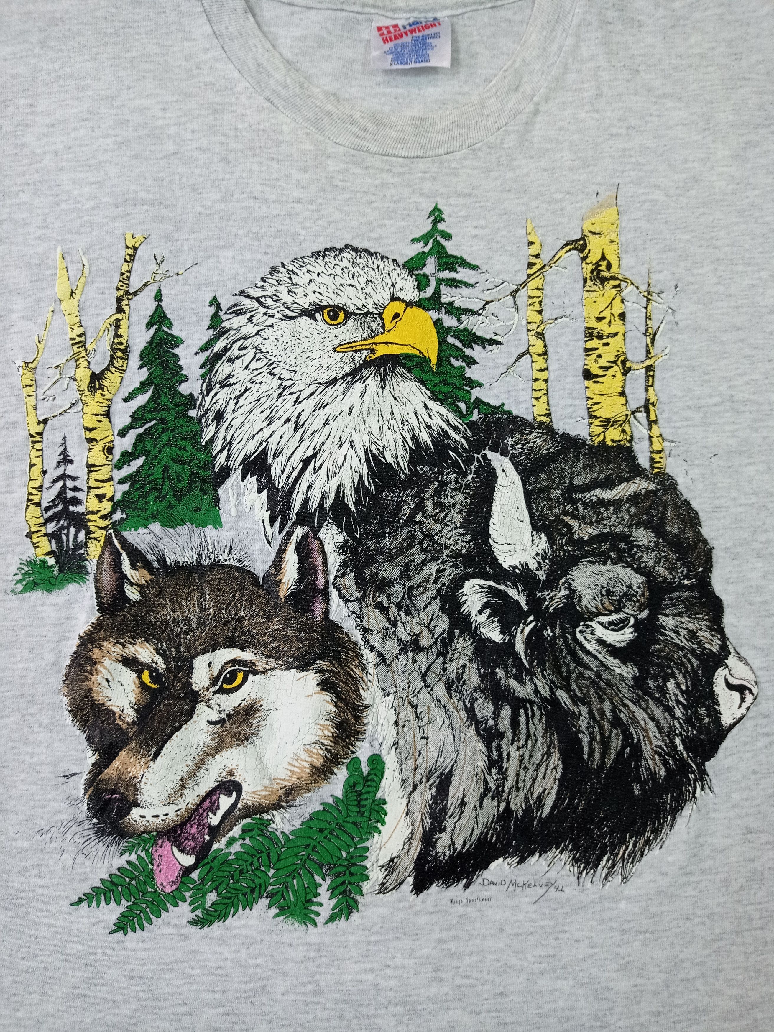 Other 1992 HANES WILDLIFE TEE – VINTAGE USA Size US XL / EU 56 / 4 - 2 Thumbnail