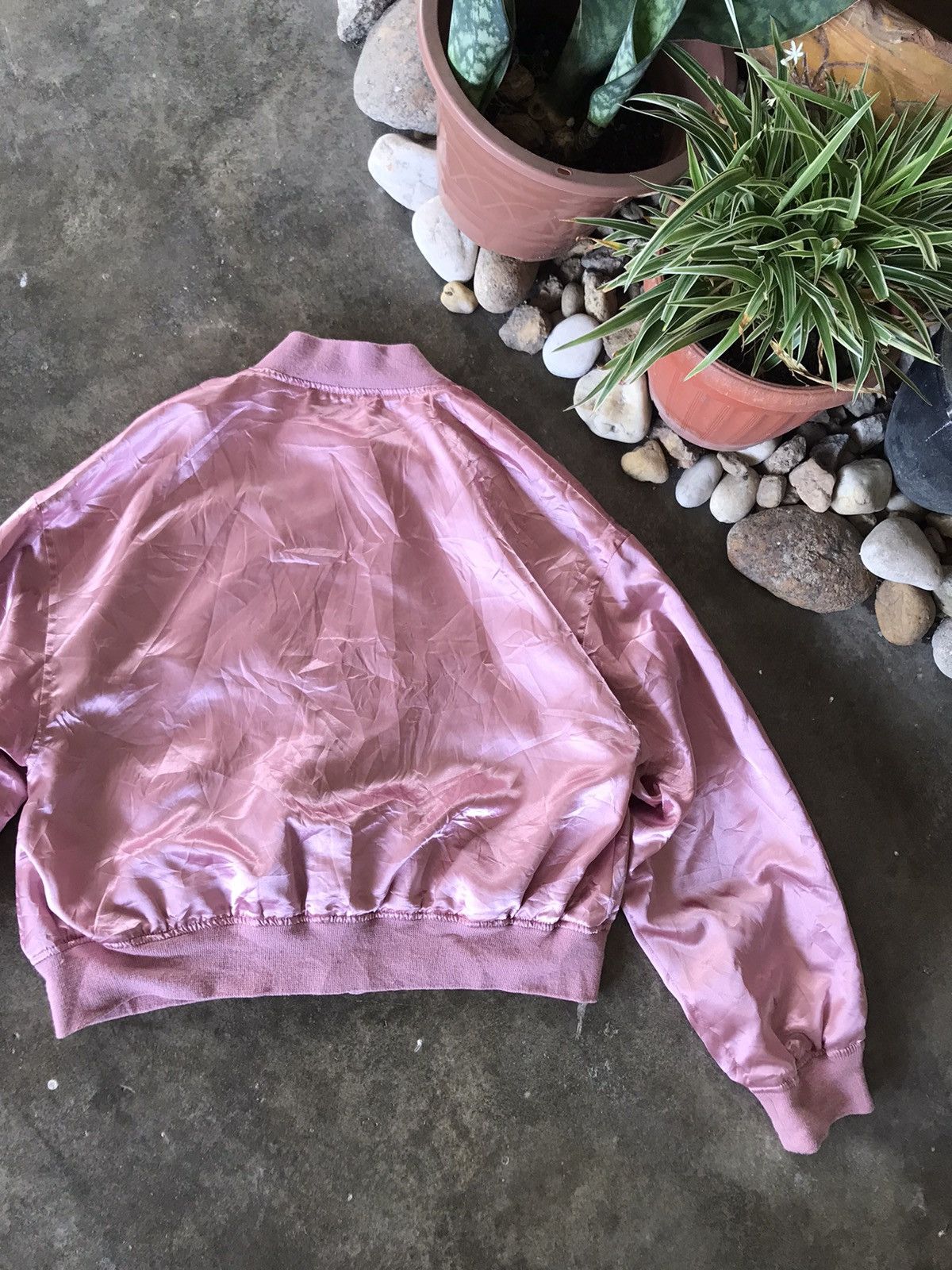 Japanese Brand Sukajan Souvenir Embroidery Pink Flower Jacket Yokosuka Size S / US 4 / IT 40 - 10 Thumbnail