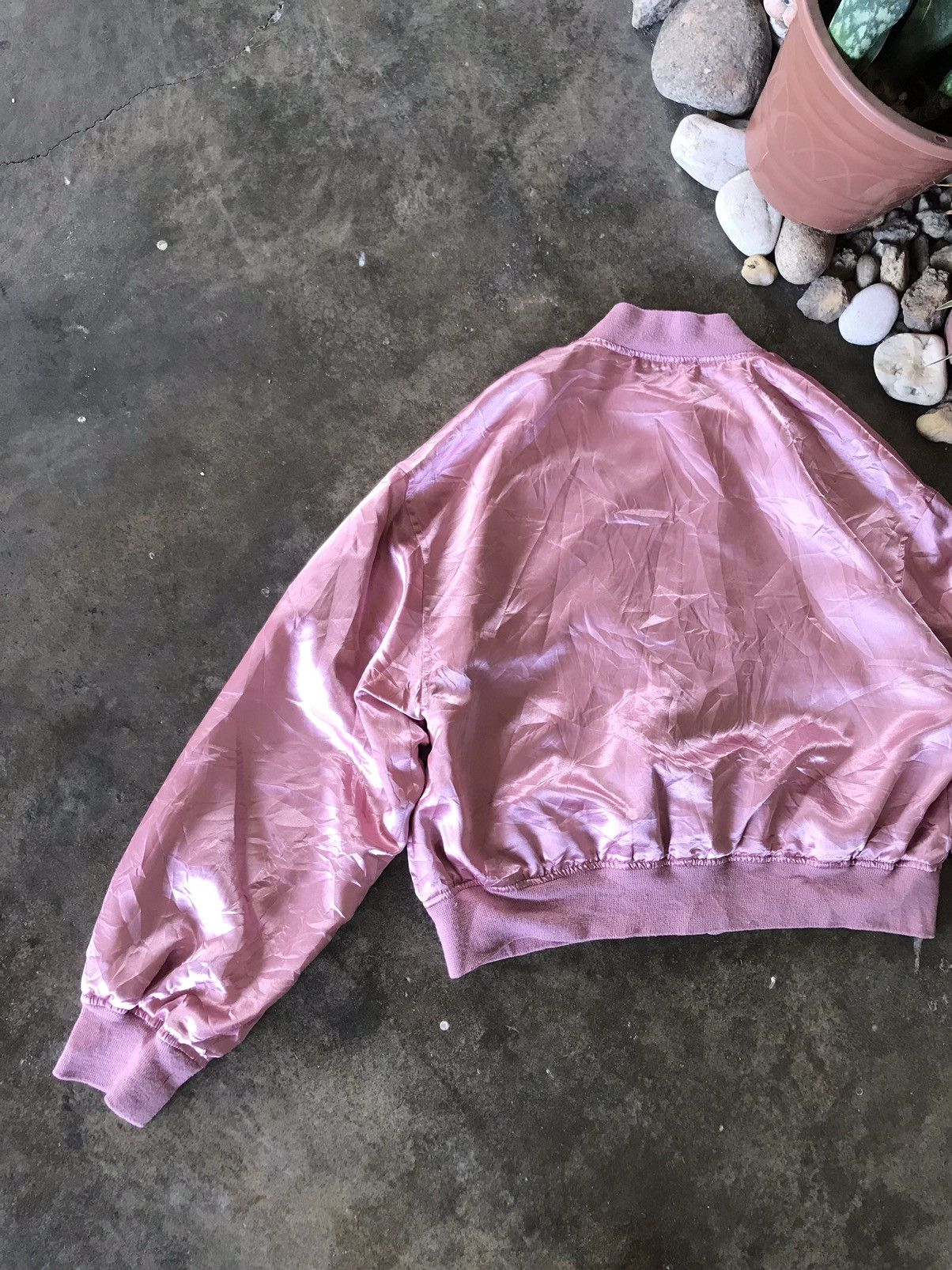 Japanese Brand Sukajan Souvenir Embroidery Pink Flower Jacket Yokosuka Size S / US 4 / IT 40 - 9 Thumbnail