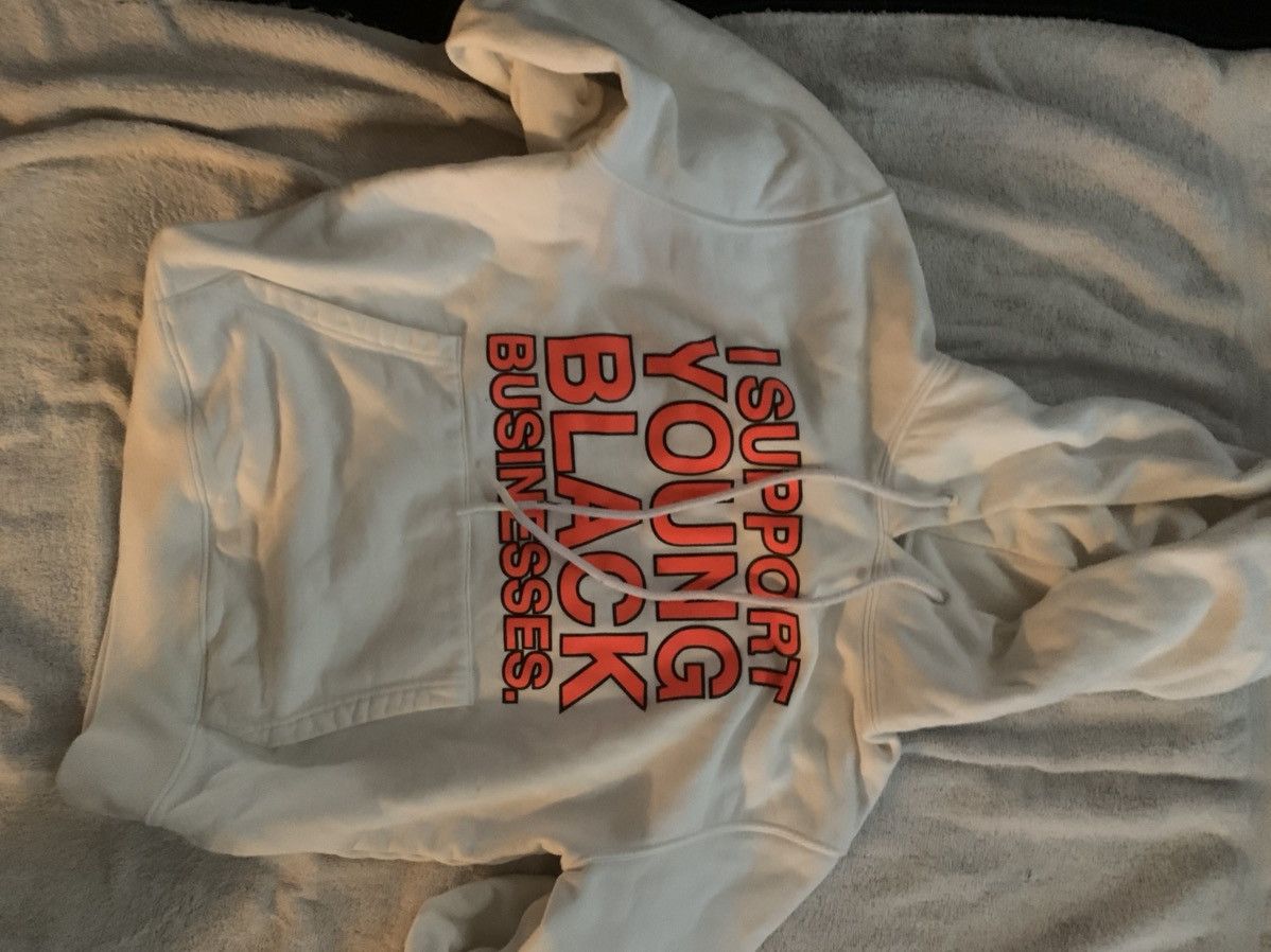 Off-White I support young black business off white hoodie Size US M / EU 48-50 / 2 - 2 Thumbnail