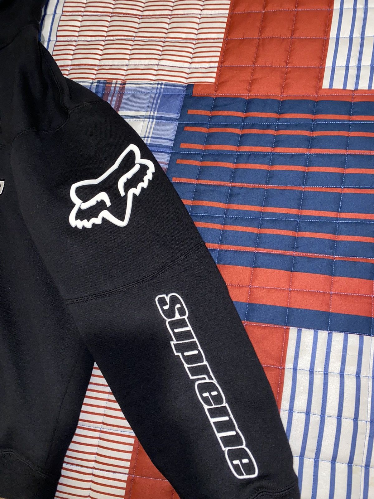 Fox × Fox Racing × Supreme Supreme x Fox Racing Hoodie Black Fox × Fox Racing × Supreme Supreme x Fox Racing Hoodie Black