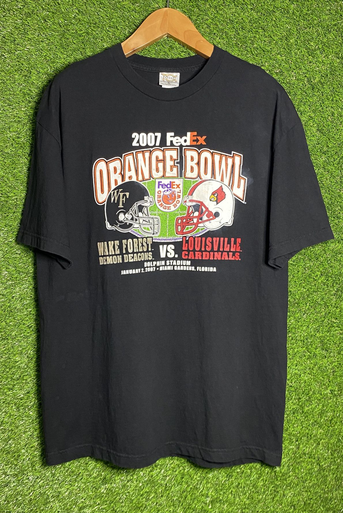 Vintage 🚨Vintage Fedex Orange Bowl 2007 NFL T-Shirt Size US XL / EU 56 / 4 - 1 Thumbnail