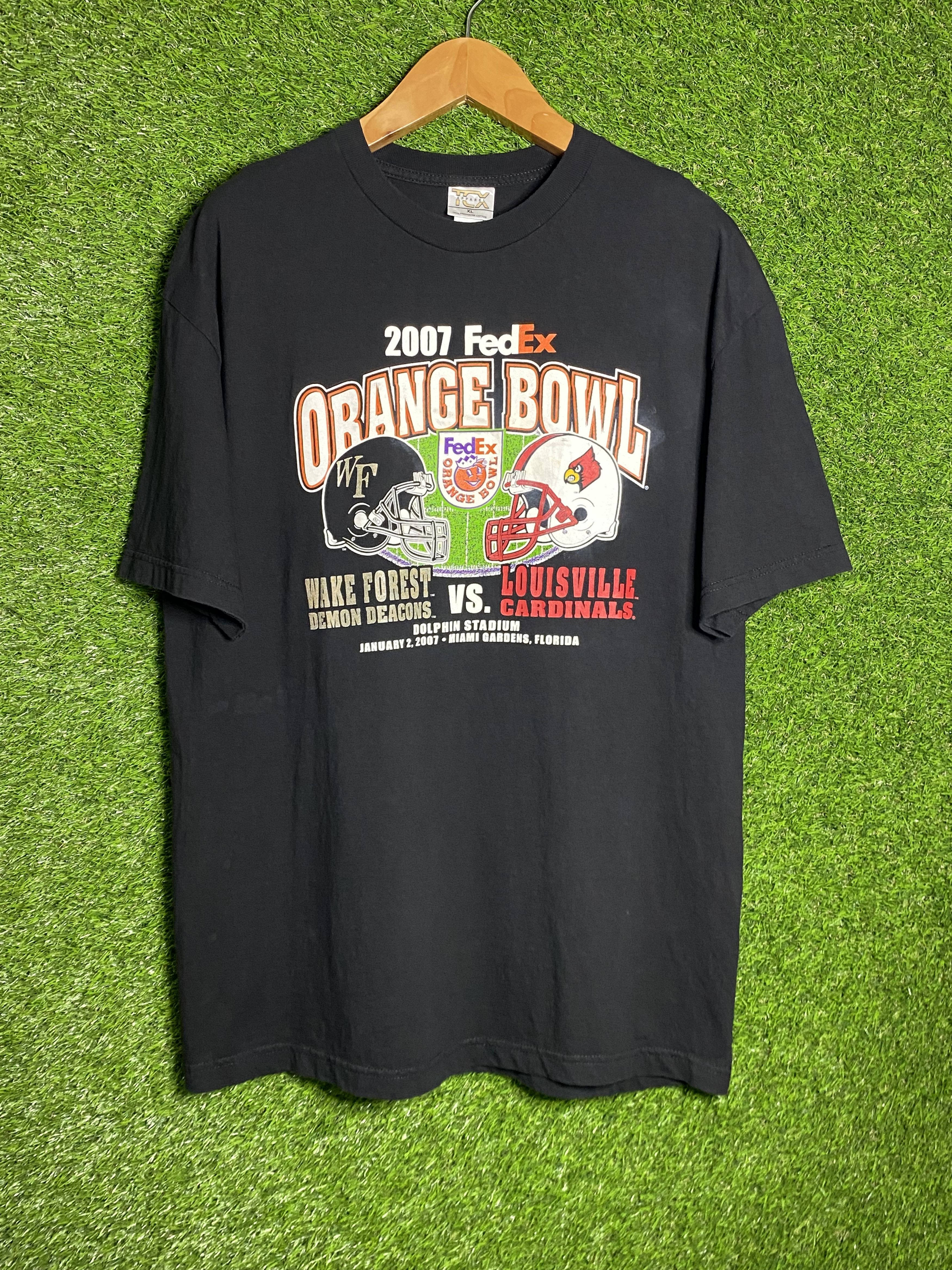 Vintage 🚨Vintage Fedex Orange Bowl 2007 NFL T-Shirt Size US XL / EU 56 / 4 - 5 Thumbnail