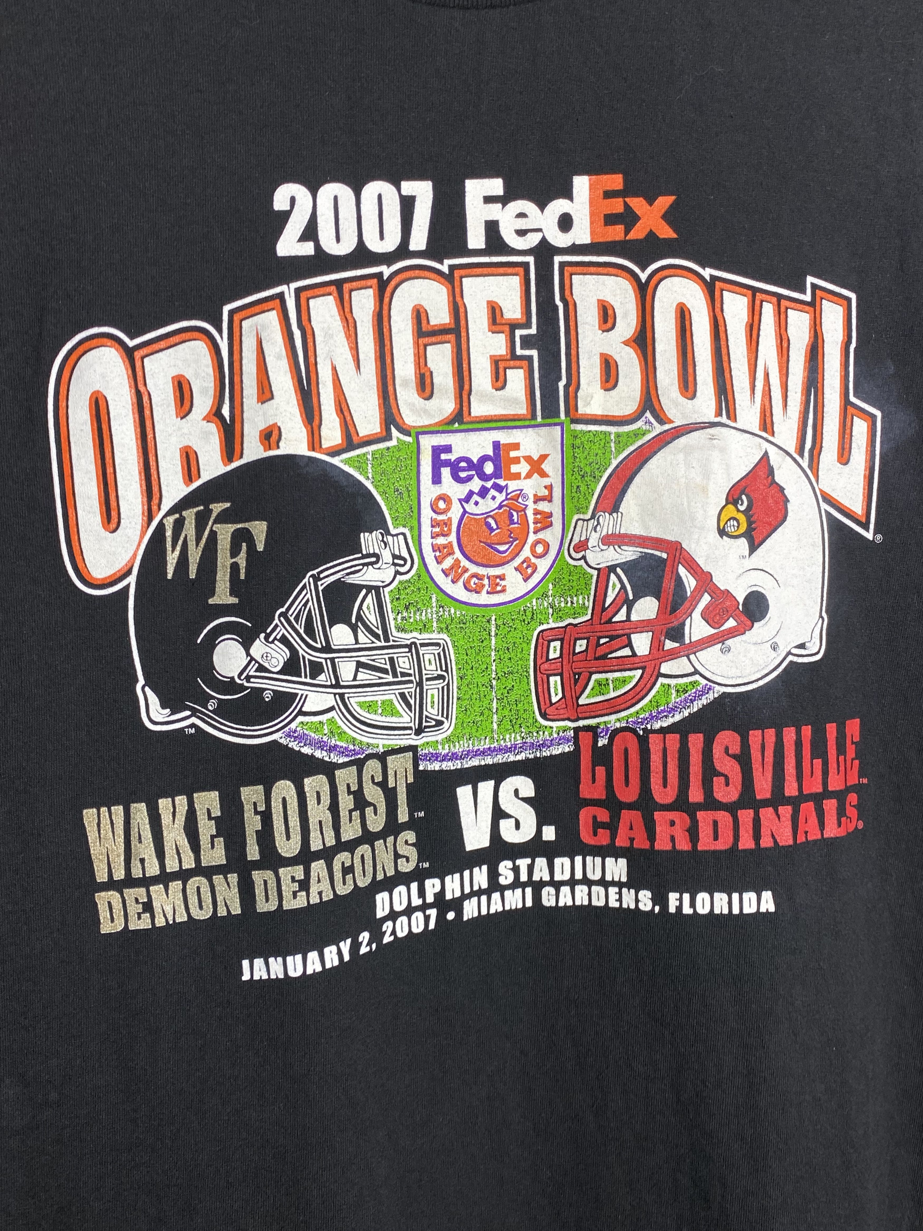 Vintage 🚨Vintage Fedex Orange Bowl 2007 NFL T-Shirt Size US XL / EU 56 / 4 - 3 Thumbnail