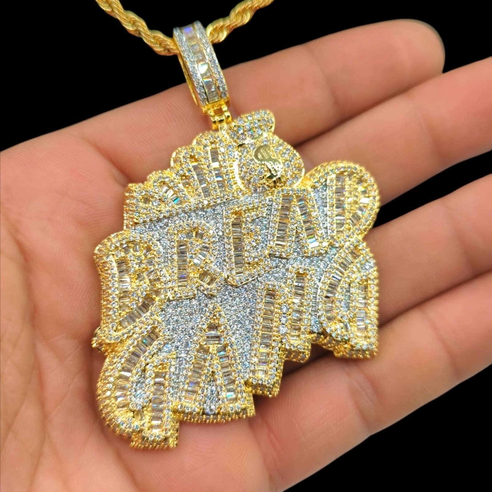 14K Yellow Gold Finish Bread Gang - Free 24 retailer