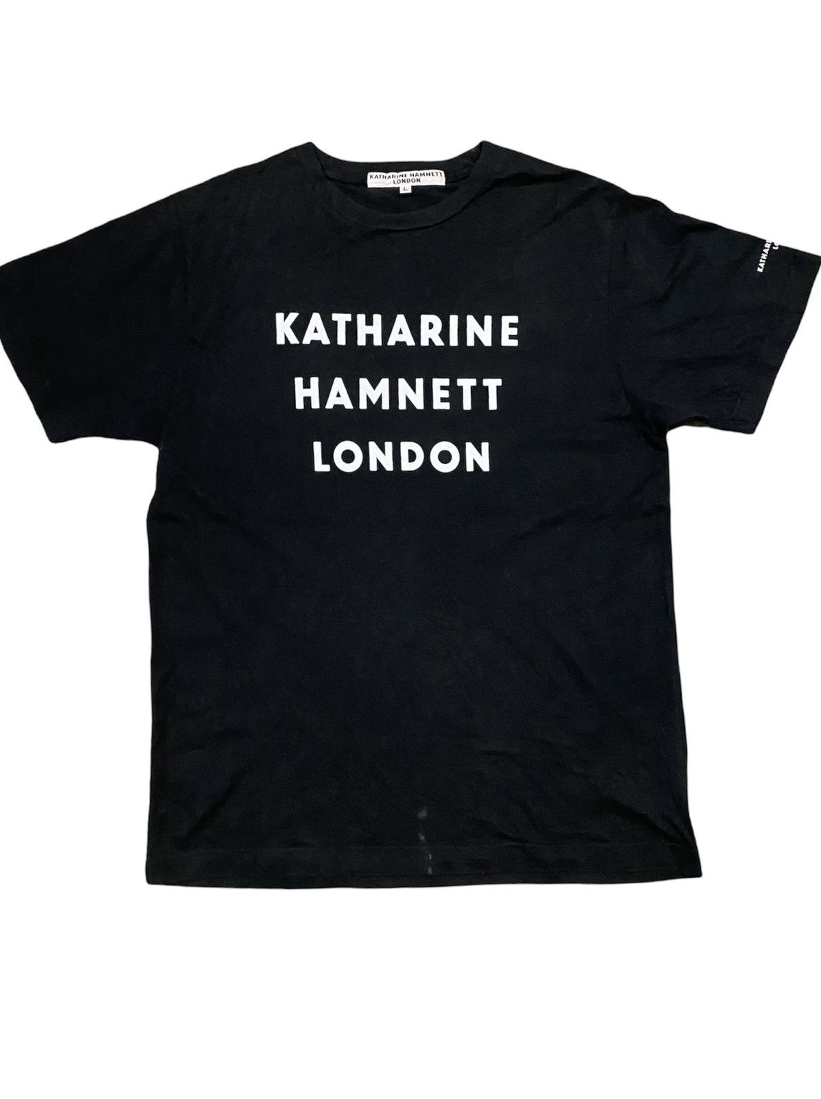 Katharine Hamnett London Vtg Logo tee Size US L / EU 52-54 / 3 - 1 Thumbnail